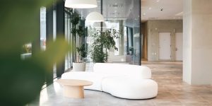 Interior design concept showcasing a stylish, functional living space